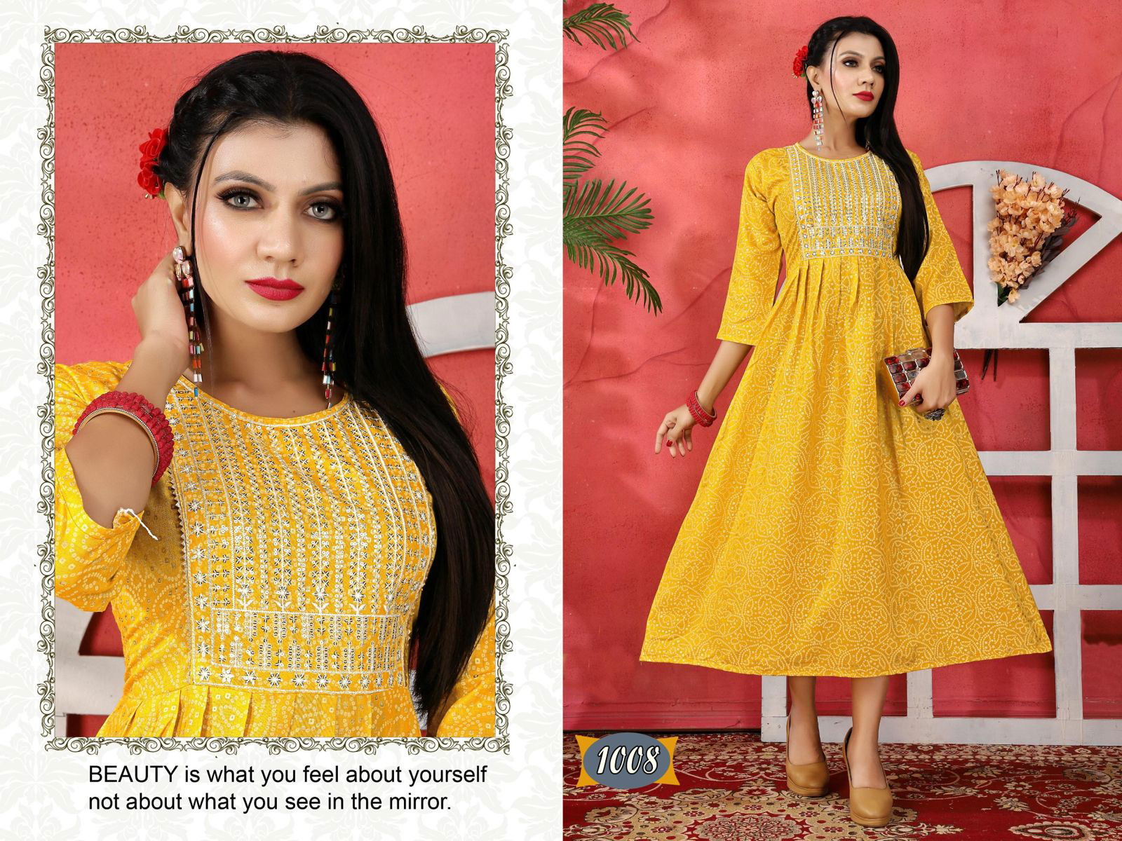 Golden Britt 1 New Designer Fancy Wear Anarkali Kurti Collection